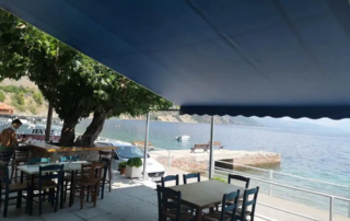 Τέντα σε χρώμα Μπλε Εκρού