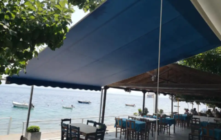 Τέντα σε χρώμα Μπλε Εκρού