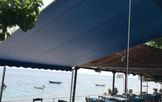 Τέντα σε χρώμα Μπλε Εκρού