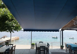 Τέντα σε χρώμα Μπλε Εκρού