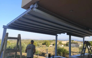 Τεντοπεργολα αλουμινίου σε χρώμα γκρι