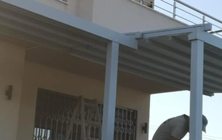 Τεντοπεργολα αλουμινίου σε χρώμα γκρι