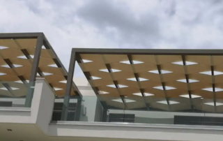 Τεντοπεργολες με ύφασμα Εκρού κ εμποτισμενη ξυλεία