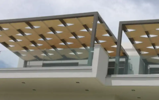 Τεντοπεργολες με ύφασμα Εκρού κ εμποτισμενη ξυλεία