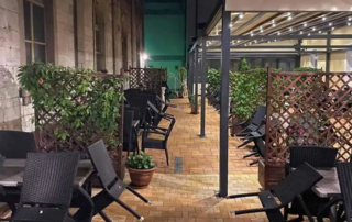 Τοποθέτηση τέντας στο Restaurant Delphi in Hof