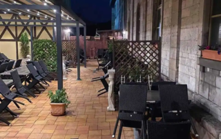 Τοποθέτηση τέντας στο Restaurant Delphi in Hof