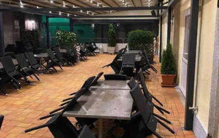 Τοποθέτηση τέντας στο Restaurant Delphi in Hof