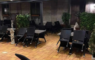 Τοποθέτηση τέντας στο Restaurant Delphi in Hof