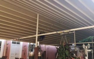 Κατασκευή Δύριχτης πέργκολας pro150, διαστάσεων 19,00x10,00 σε χρώμα Εκρού.