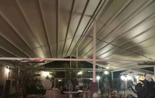 Κατασκευή Δύριχτης πέργκολας pro150, διαστάσεων 19,00x10,00 σε χρώμα Εκρού.