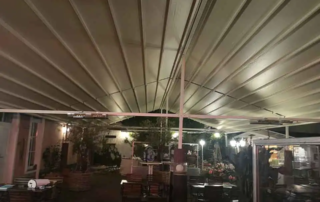 Κατασκευή Δύριχτης πέργκολας pro150, διαστάσεων 19,00x10,00 σε χρώμα Εκρού.