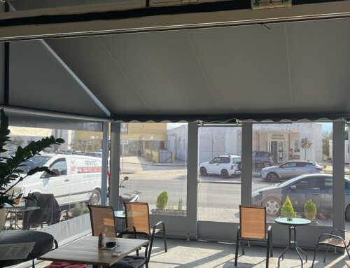 Construction of Awning in Anthracite Color