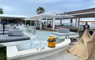 Τοποθέτηση τεντών στο LE MOON