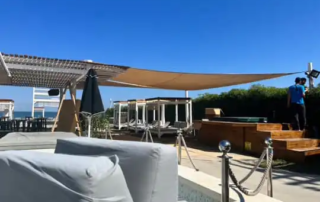 Τοποθέτηση τεντών στο LE MOON