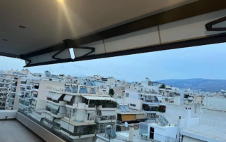 Τέντες τύπου Casseta σε χρώμα ανθρακί και πέτρα
