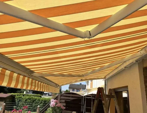 Cassette732 type awning construction