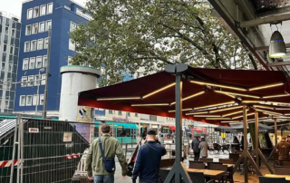 Εγκαάσταση τέντας στο Metropol Kebab Haus