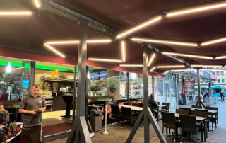 Εγκαάσταση τέντας στο Metropol Kebab Haus