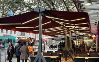 Εγκαάσταση τέντας στο Metropol Kebab Haus