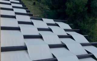 Κατασκευή παραδοσιακής περγολας από αλουμίνιο και ύφασμα