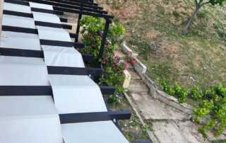 Κατασκευή παραδοσιακής περγολας από αλουμίνιο και ύφασμα